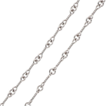 Chrome Hearts 18K WG Twist Chain Necklace Size 24