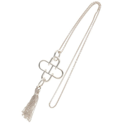 HERMES Rose de Mer Silver Tassel Necklace Size ONE SIZE