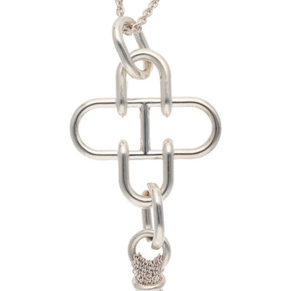 HERMES Rose de Mer Silver Tassel Necklace Size ONE SIZE