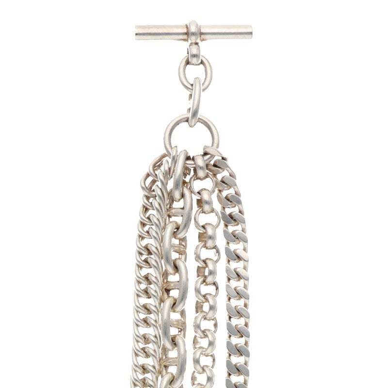 HERMES Etcetra 925 Silver Chain Necklace Size ONE SIZE