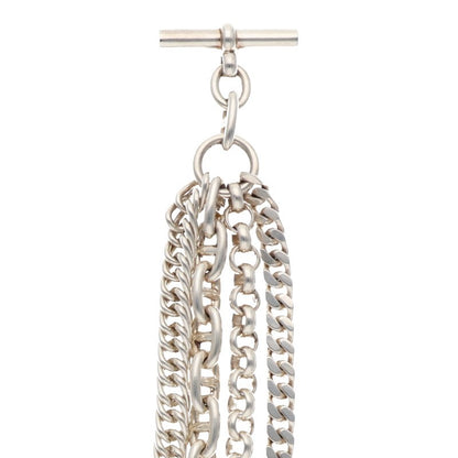 HERMES Etcetra 925 Silver Chain Necklace Size ONE SIZE