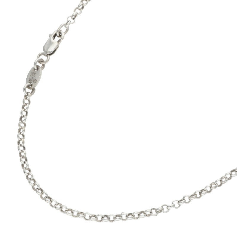 Chrome Hearts Roll Chain Necklace Silver Size 18INCH