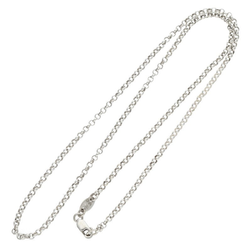 Chrome Hearts Roll Chain Necklace Silver Size 18INCH