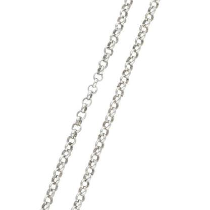 Chrome Hearts Roll Chain Necklace Silver Size 18INCH