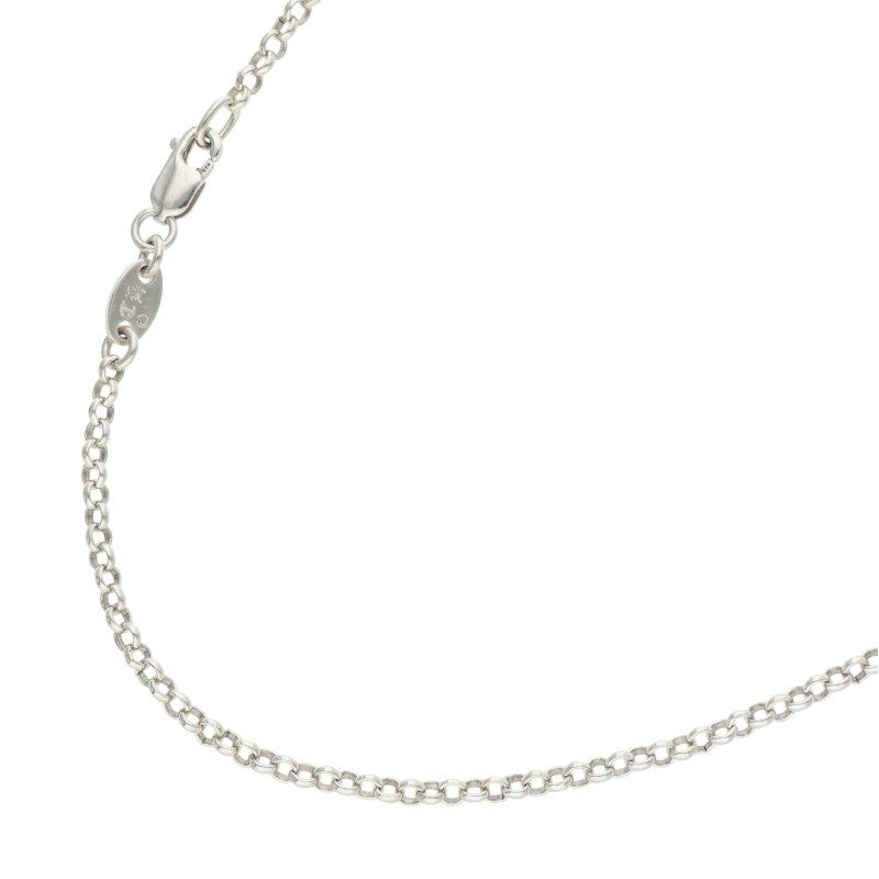 Chrome Hearts 925 Silver Roll Chain Necklace Size 16INCH