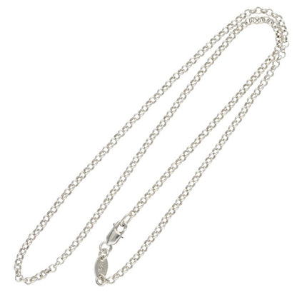 Chrome Hearts 925 Silver Roll Chain Necklace Size 16INCH
