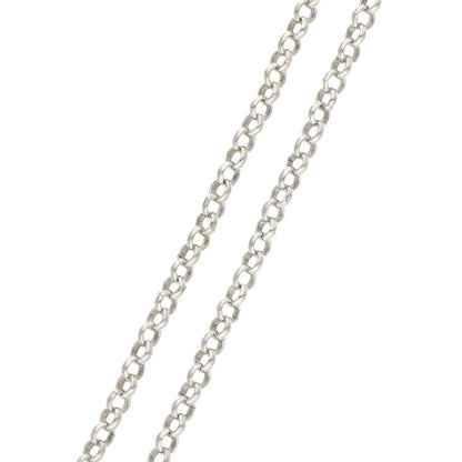 Chrome Hearts 925 Silver Roll Chain Necklace Size 16INCH