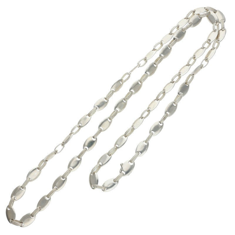 HERMES Chouroi Silver Necklace