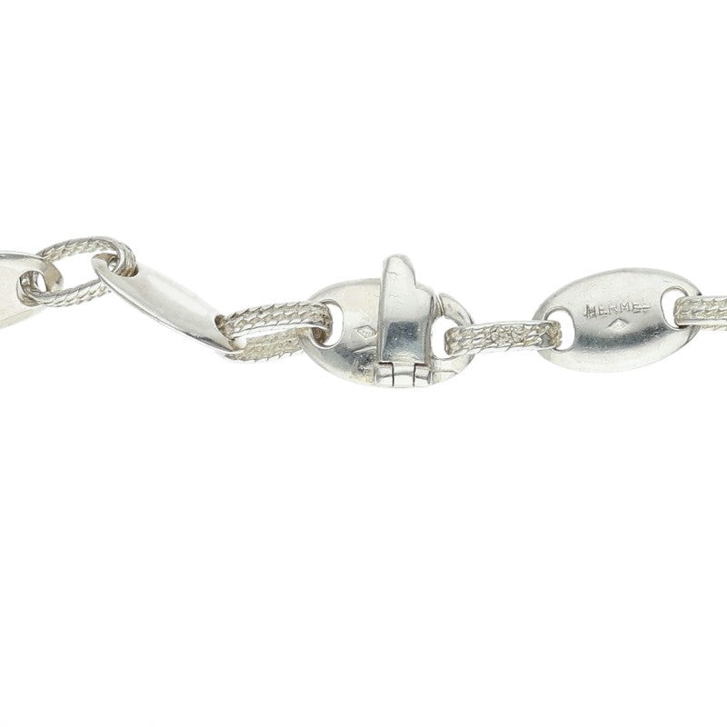 HERMES Chouroi Silver Necklace