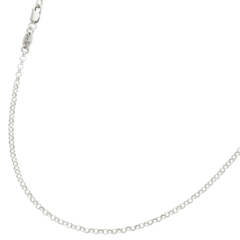 Chrome Hearts 925 Silver Roll Chain Necklace Size 18INCH