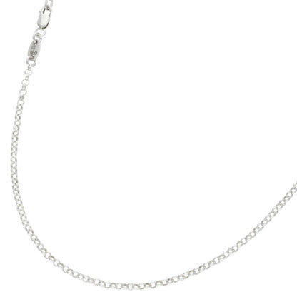 Chrome Hearts 925 Silver Roll Chain Necklace Size 18INCH