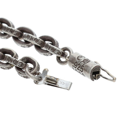 Chrome Hearts 925 Silver Paper Chain Necklace Size 18INCH