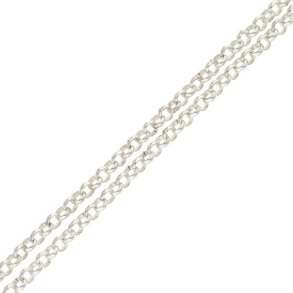 Chrome Hearts 925 Silver Roll Chain Necklace Size 16INCH
