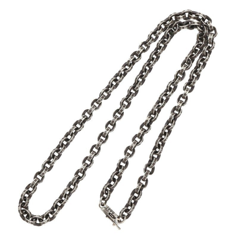 Chrome Hearts 925 Silver Paper Chain Necklace Size 20INCH