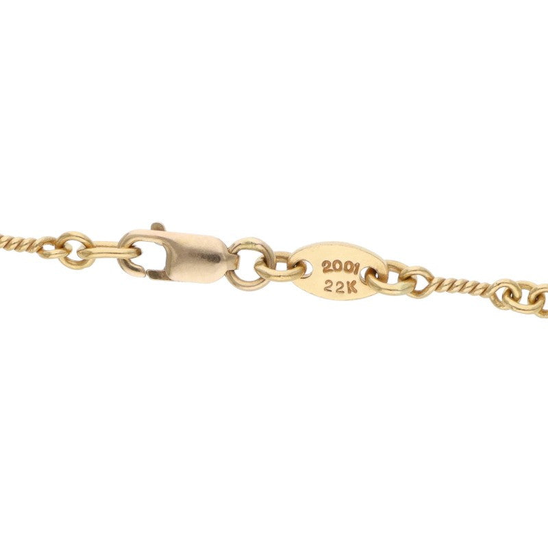 Chrome Hearts 22K Gold Twist Chain Necklace Size 16INCH