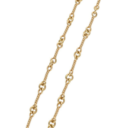 Chrome Hearts 22K Gold Twist Chain Necklace Size 16INCH