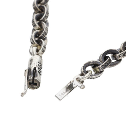 Chrome Hearts 925 Silver Paper Chain Necklace Size 20INCH