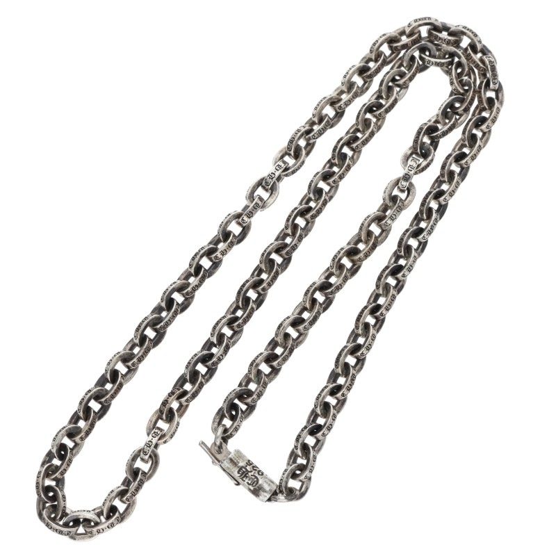 Chrome Hearts 925 Silver Paper Chain Necklace Size 16INCH