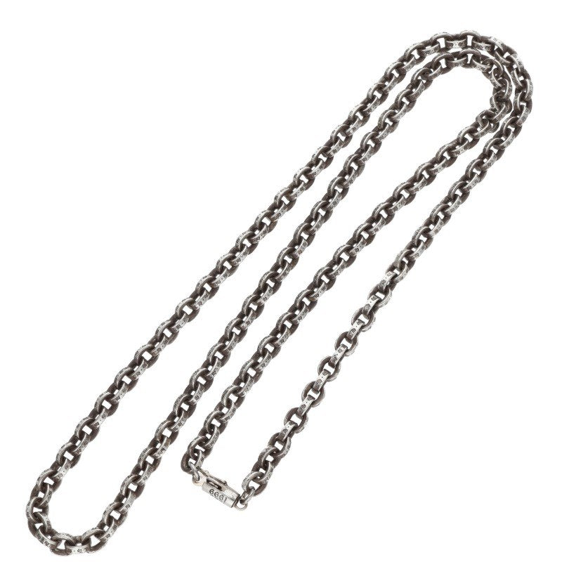 Chrome Hearts 925 Silver Paper Chain Necklace Size 24INCH