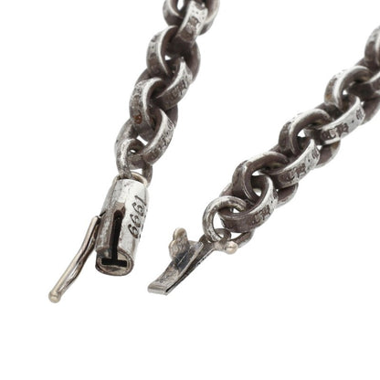 Chrome Hearts 925 Silver Paper Chain Necklace Size 24INCH