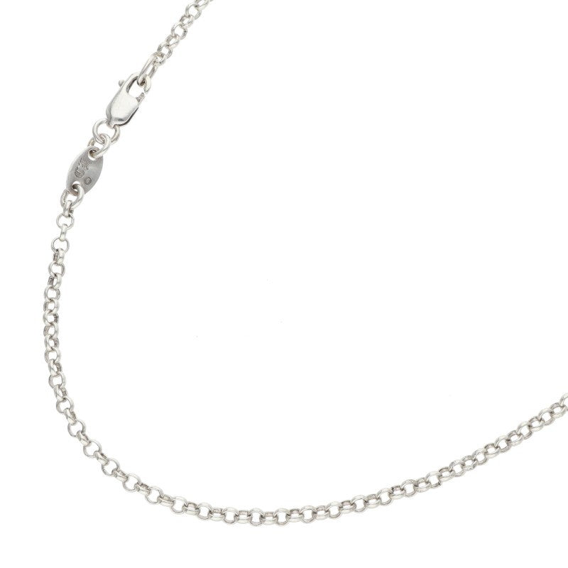Chrome Hearts 925 Silver Roll Chain Necklace Size 16INCH