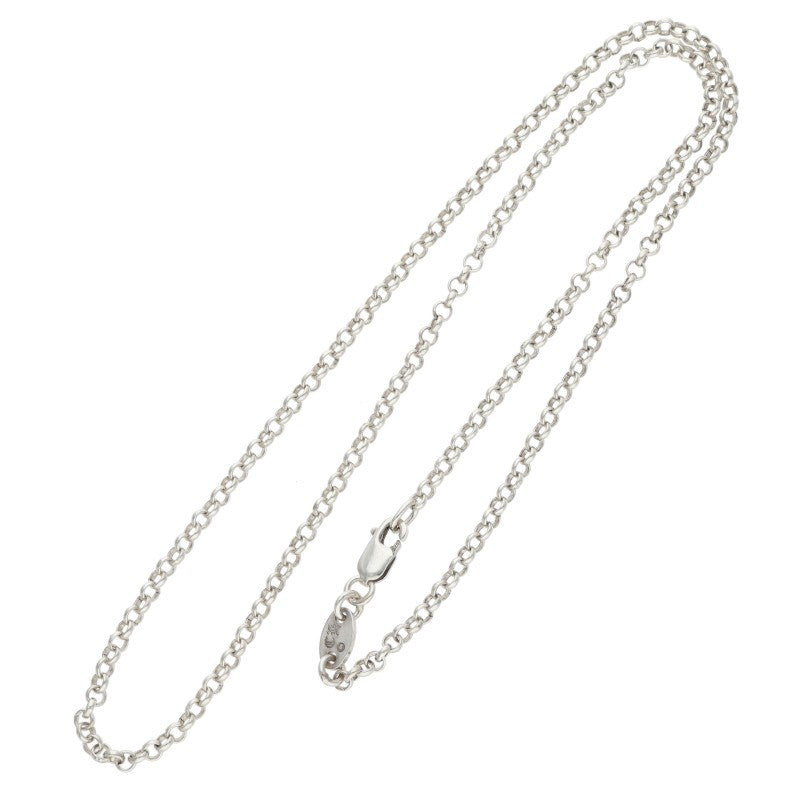 Chrome Hearts 925 Silver Roll Chain Necklace Size 16INCH