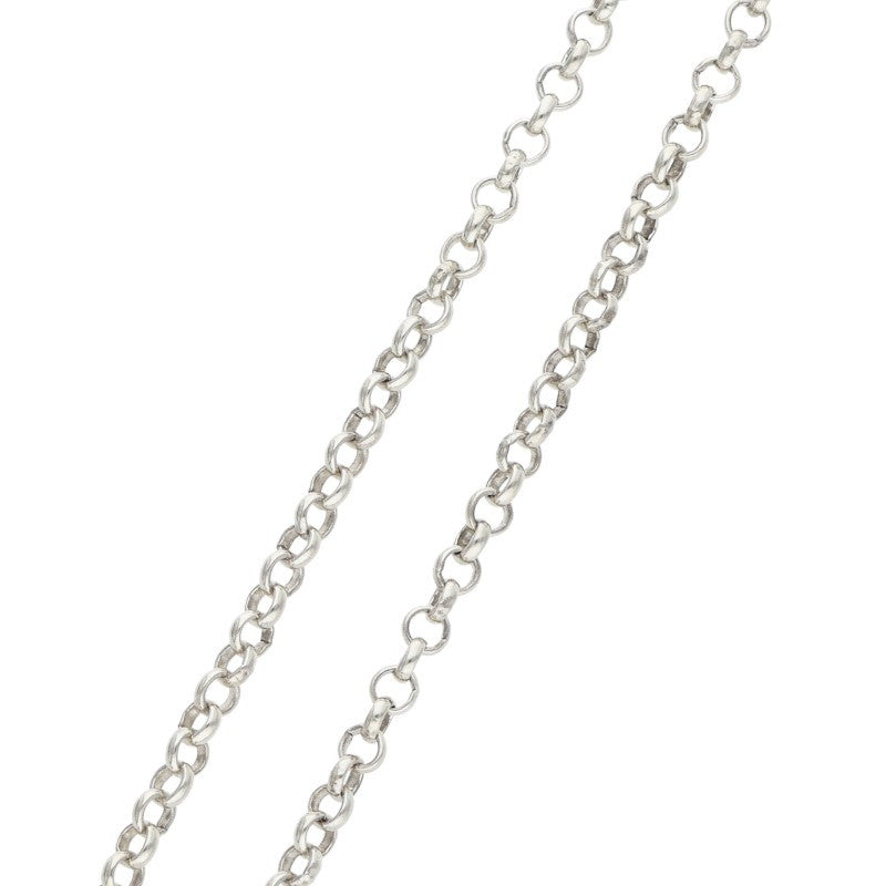 Chrome Hearts 925 Silver Roll Chain Necklace Size 16INCH