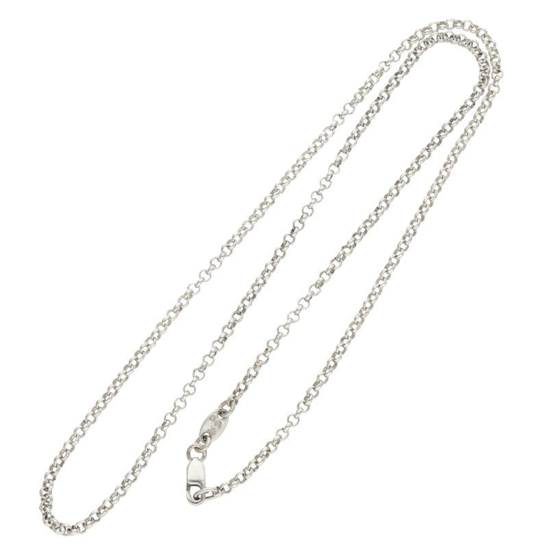 Chrome Hearts 925 Silver Roll Chain Necklace Size 18INCH