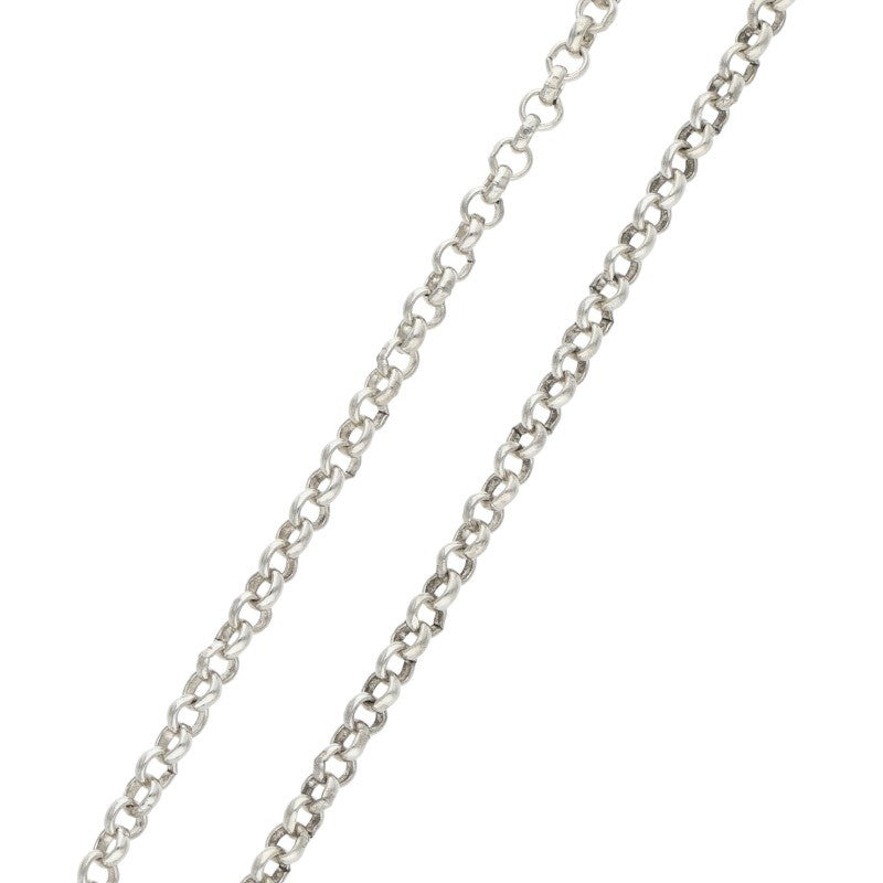 Chrome Hearts 925 Silver Roll Chain Necklace Size 18INCH