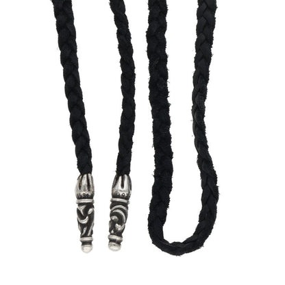 Chrome Hearts Scroll Leather Silver Necklace Size ONE SIZE