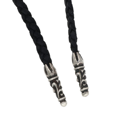 Chrome Hearts Scroll Leather Silver Necklace Size ONE SIZE