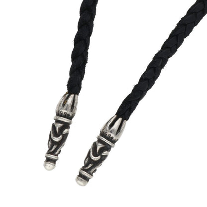Chrome Hearts Scroll Leather Silver Necklace Size ONE SIZE