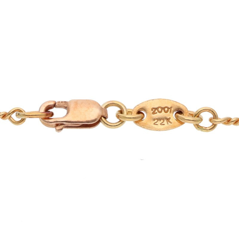 Chrome Hearts 22K Twist Chain Gold Necklace Size 18INCH