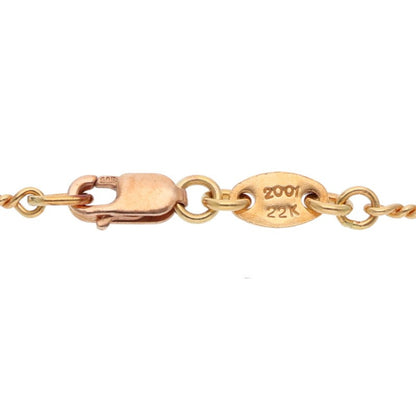 Chrome Hearts 22K Twist Chain Gold Necklace Size 18INCH