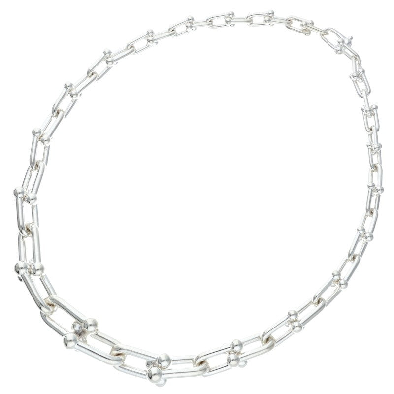 TIFFANY&Co. HardWear Graduated Silver Necklace Size 18INCH