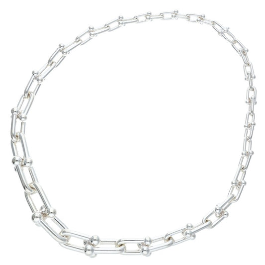 TIFFANY&Co. HardWear Graduated Silver Necklace Size 18INCH