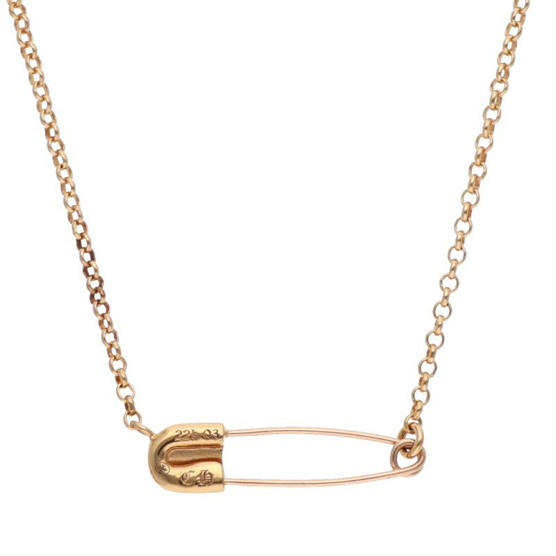 Chrome Hearts 22K 1 Diamond Safety Chain Necklace Size 16