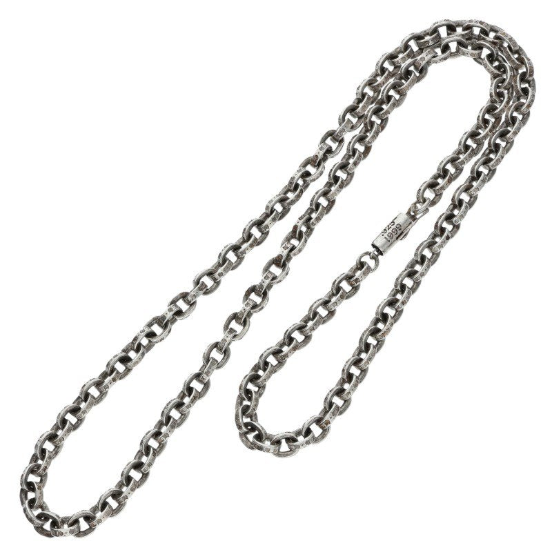 Chrome Hearts Paper Chain Silver Necklace Size 20INCH