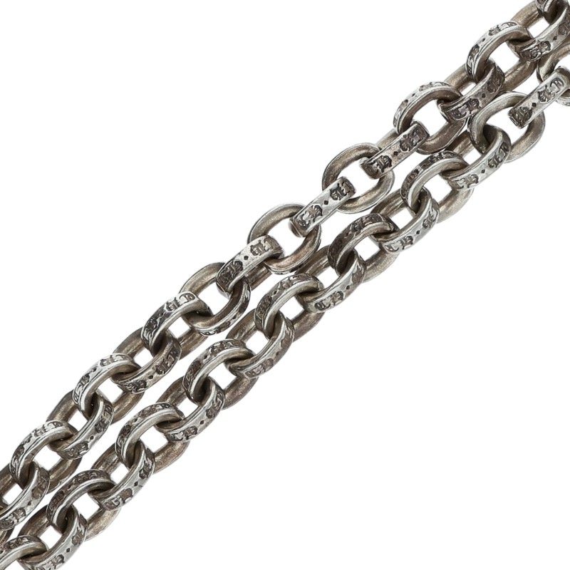 Chrome Hearts Paper Chain Silver Necklace Size 18INCH