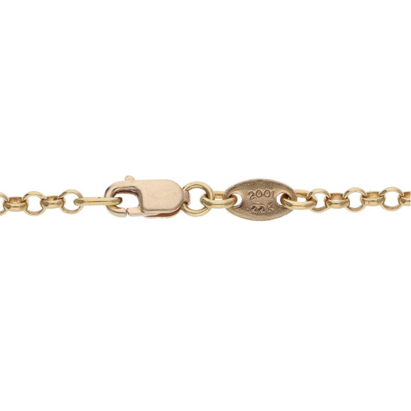 Chrome Hearts 22K Yellow Gold Chain Necklace Size 20INCH