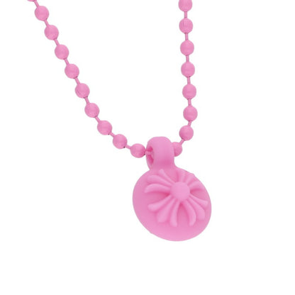 Chrome Hearts Rubber CH Cross Pink Necklace Size ONE SIZE