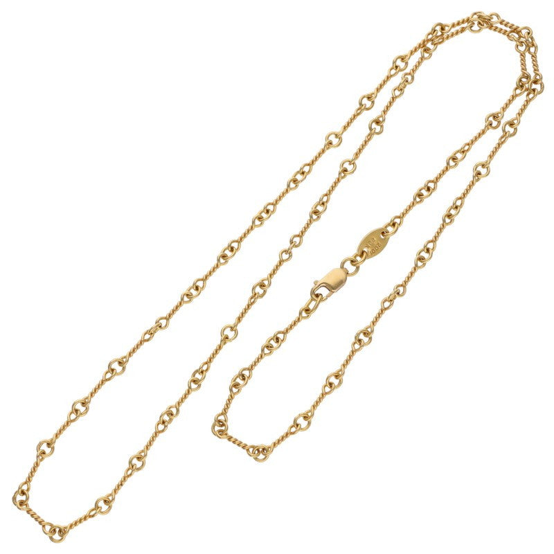 Chrome Hearts 22K Twist Chain Gold Necklace Size 18INCH