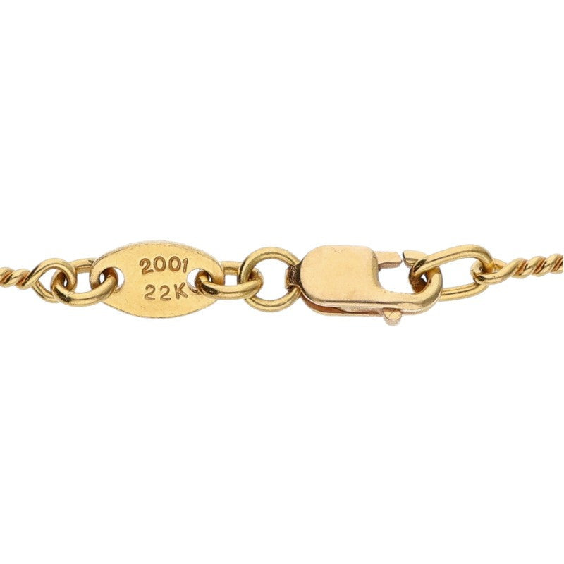 Chrome Hearts 22K Twist Chain Gold Necklace Size 18INCH