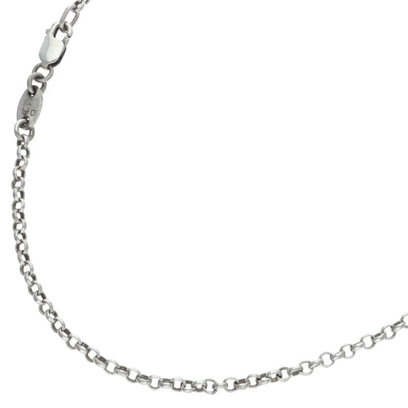 Chrome Hearts 925 Silver Roll Chain Necklace Size 18INCH