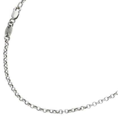 Chrome Hearts 925 Silver Roll Chain Necklace Size 18INCH