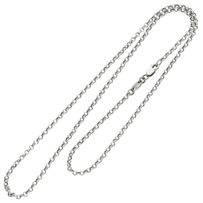 Chrome Hearts 925 Silver Roll Chain Necklace Size 18INCH