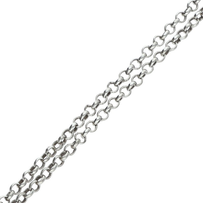 Chrome Hearts 925 Silver Roll Chain Necklace Size 18INCH