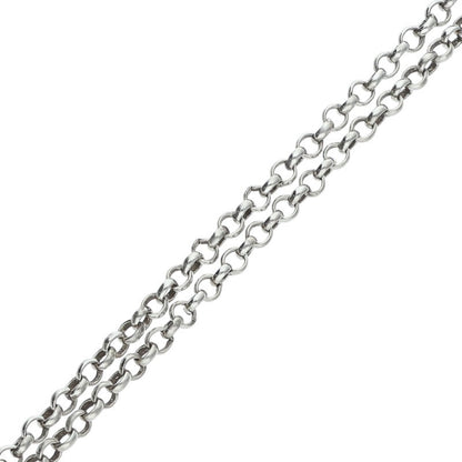 Chrome Hearts 925 Silver Roll Chain Necklace Size 18INCH