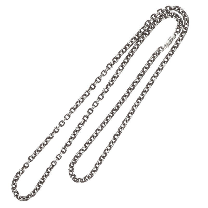Chrome Hearts Paper Chain 925 Silver Necklace Size 30INCH