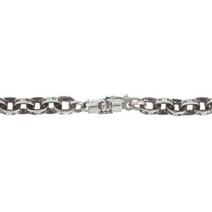 Chrome Hearts Paper Chain 925 Silver Necklace Size 30INCH